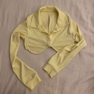 Underbust Cropped Long Sleeve Shirt